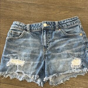 Cat & Jack Distressed Denim Shorts with Frayed Hem